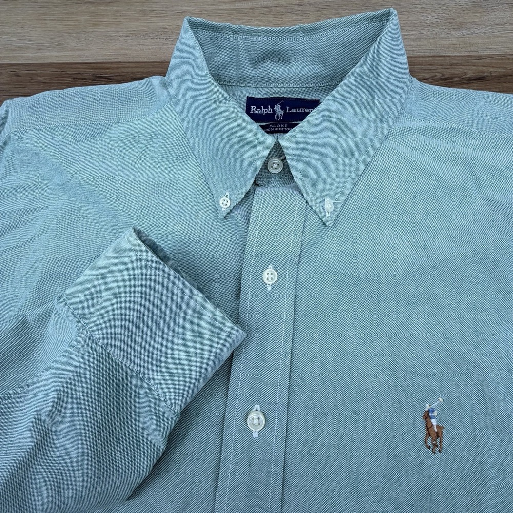 Polo Ralph Lauren "Blake" Men's Button Down Shirt - Solid Blue - Size XL - EUC